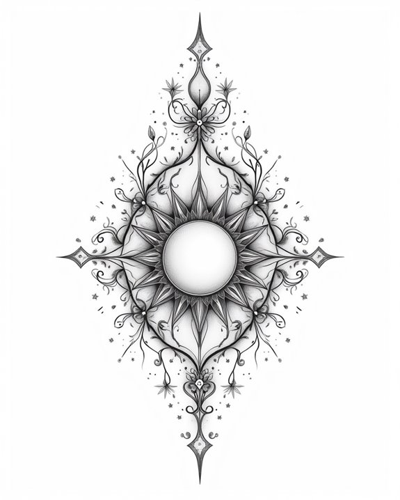 celestial personalized tattoo design