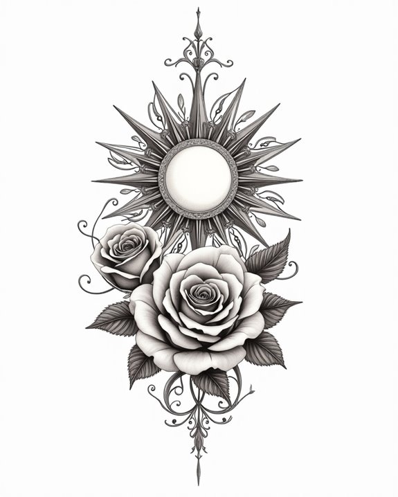 celestial roses and cosmos