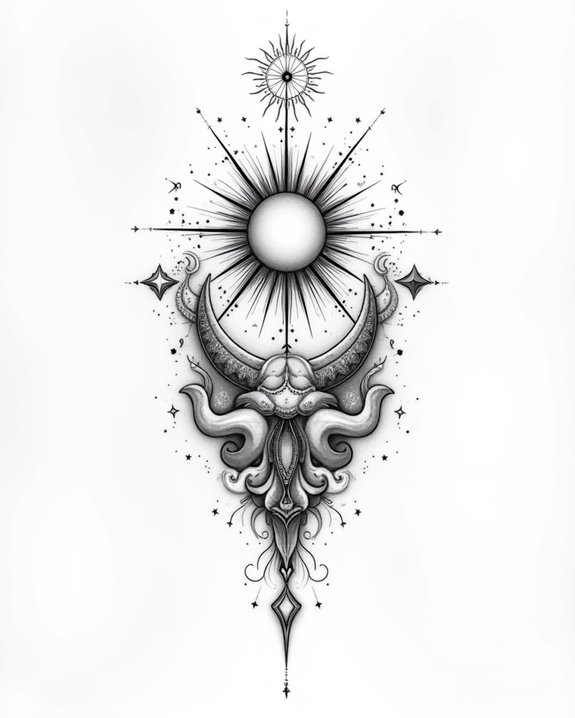 celestial sun and moon