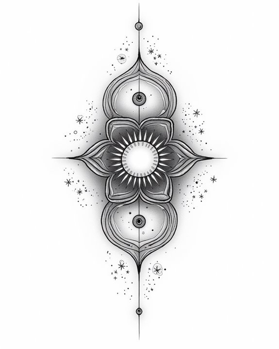 celestial sun and stars