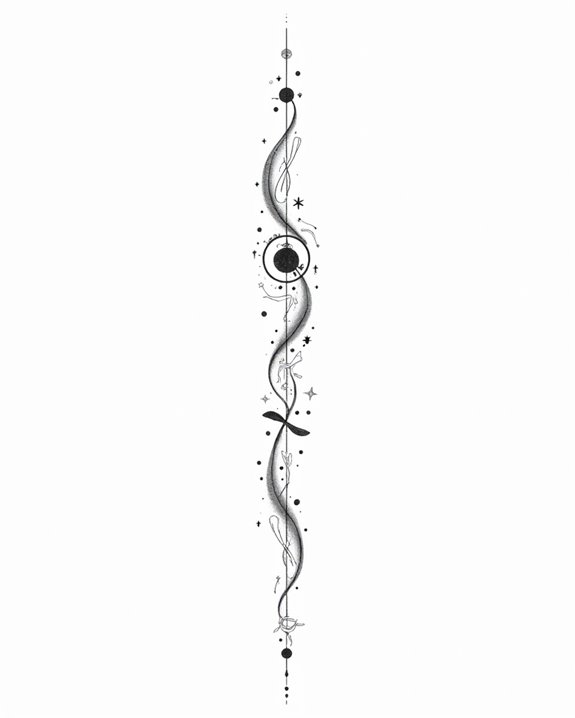 celestial symbols connect along
