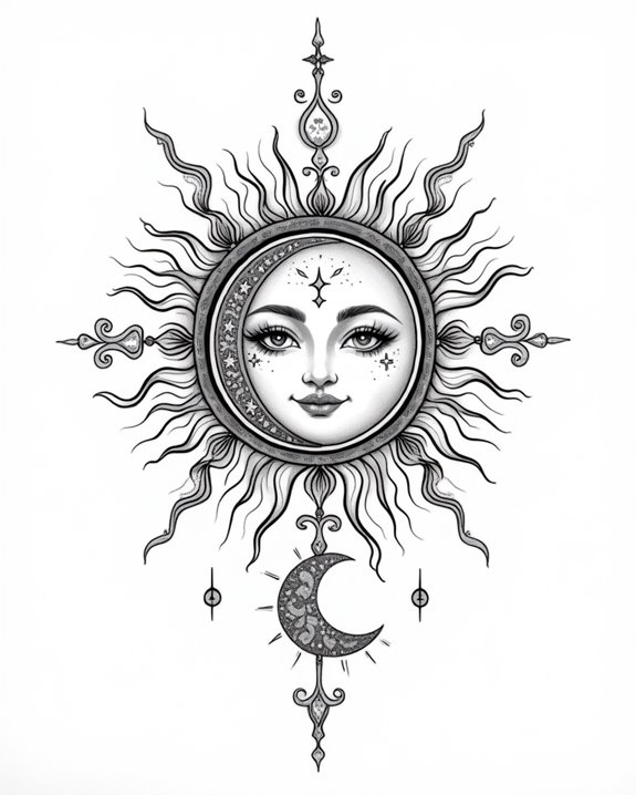 celestial symbols enhance mandalas