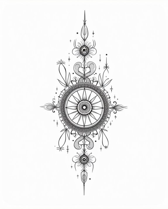 celestial symbols on forearms