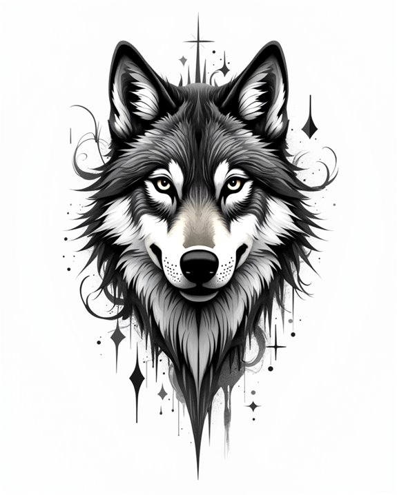celestial wolf expressive art