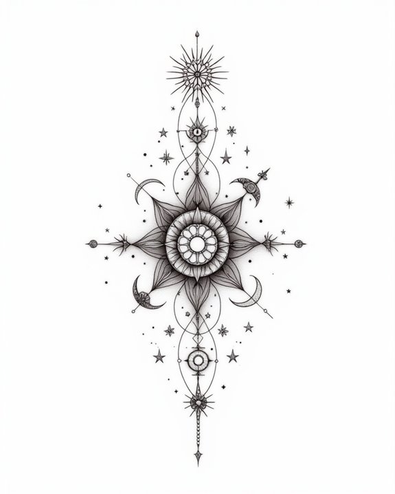 celestial zodiac connection tattoos