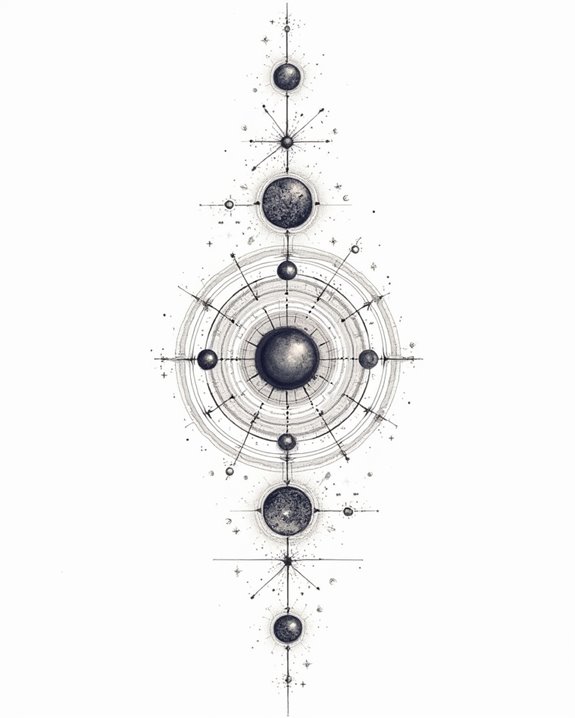 celestial zodiac planetary tattoos