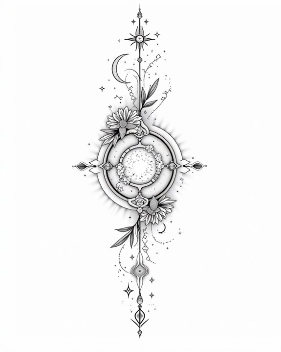 celestial zodiac tattoos illustration