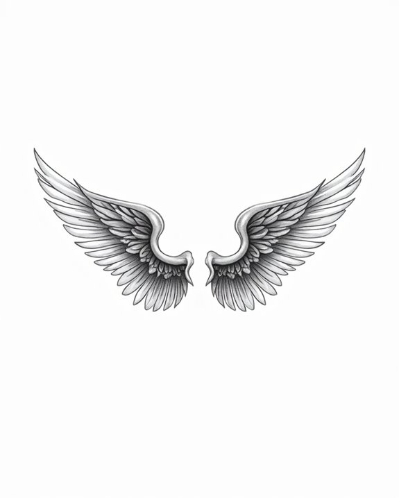 chain link angel wings design