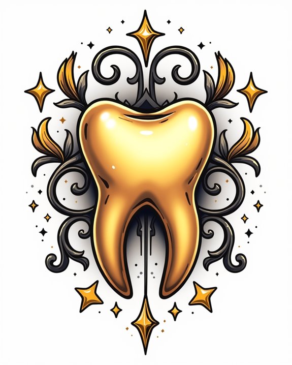 cheeky vintage tooth tattoos