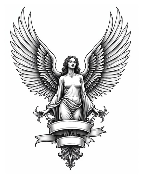 cherub tattoo with symbolism