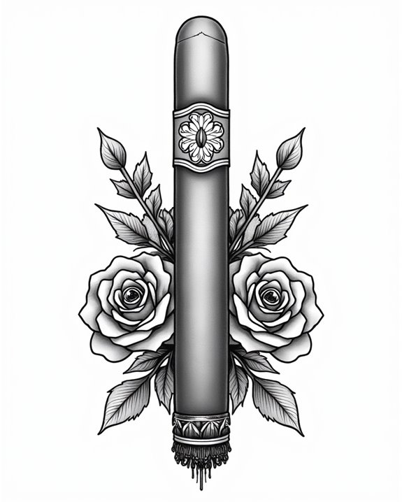 cigar and rose tattoo
