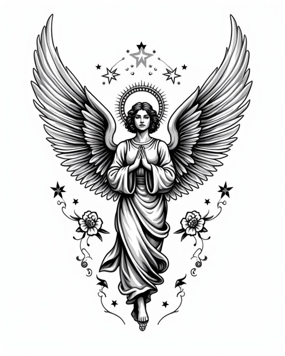 classic divine angel illustration