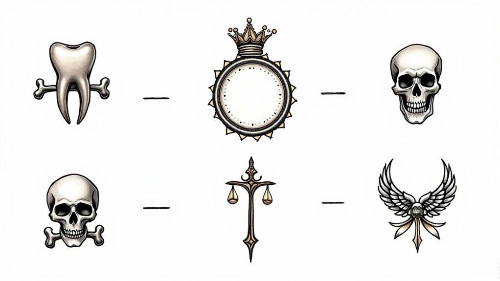 classic gold tooth tattoo ideas