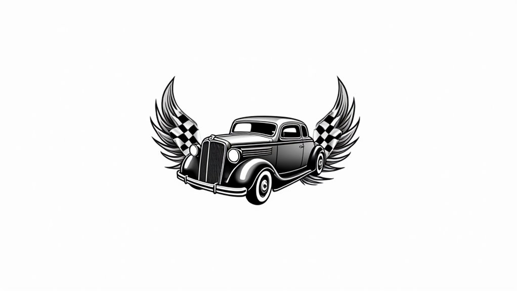 classic vintage car tattoo designs