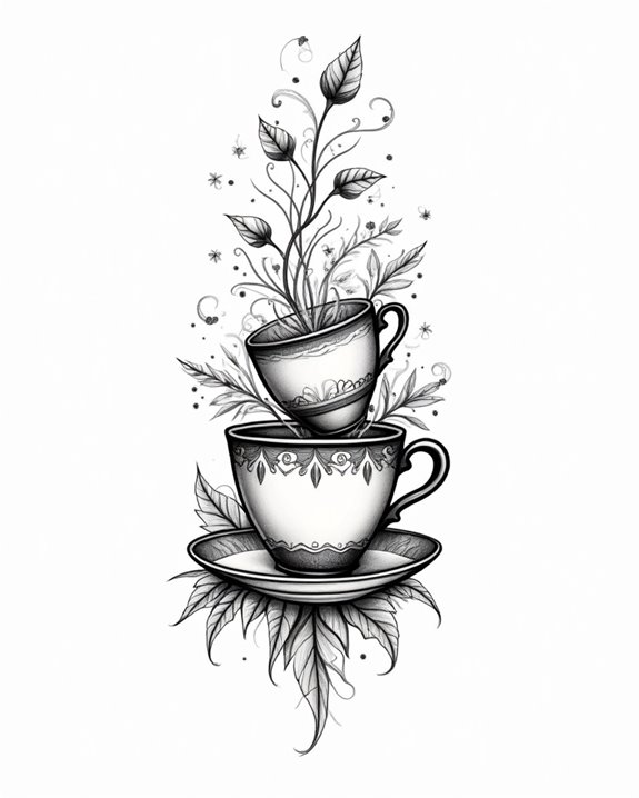 coffee cup tattoo artistry