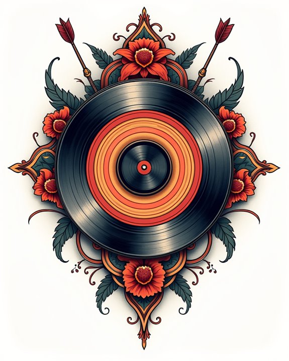 colorful bullseye with darts