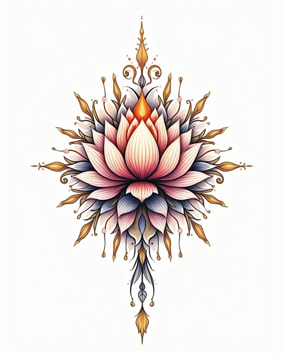 colorful chakra lotus symbol