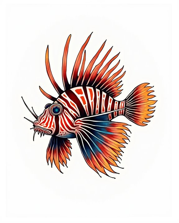 colorful detailed marine illustration
