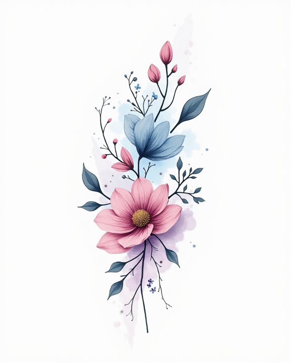 colorful dreamy mindfulness tattoos