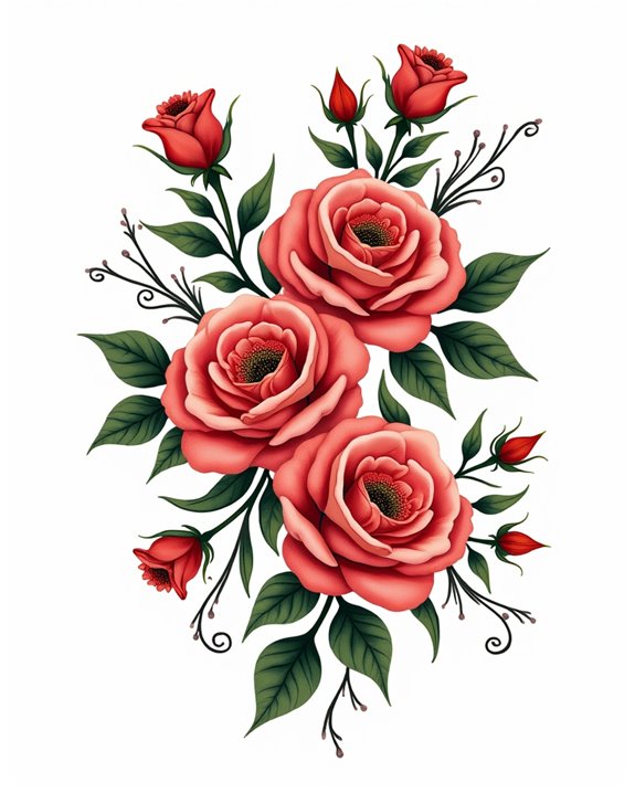 colorful floral celebration symbols