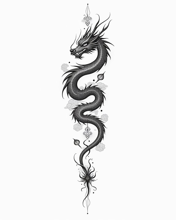compact tribal dragon symbolism