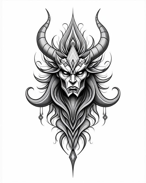 contemporary geometric warrior design
