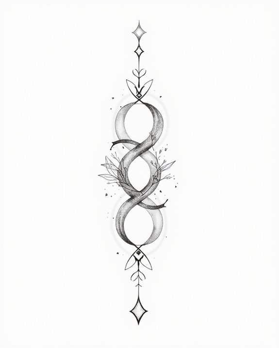 contemporary minimalist infinity tattoos