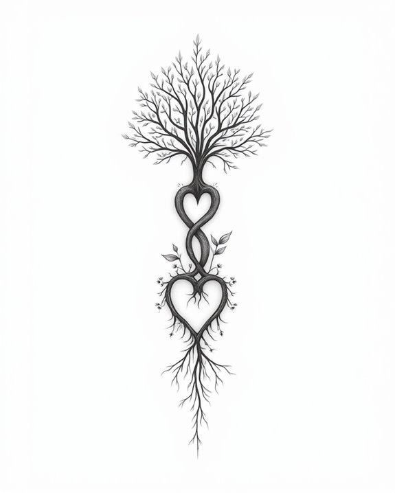 continuous family bond tattoo