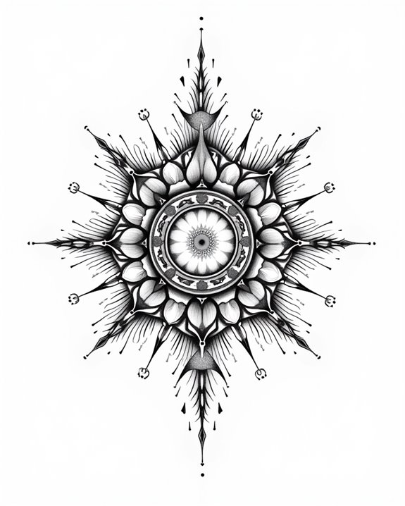 cosmic celestial mandala design