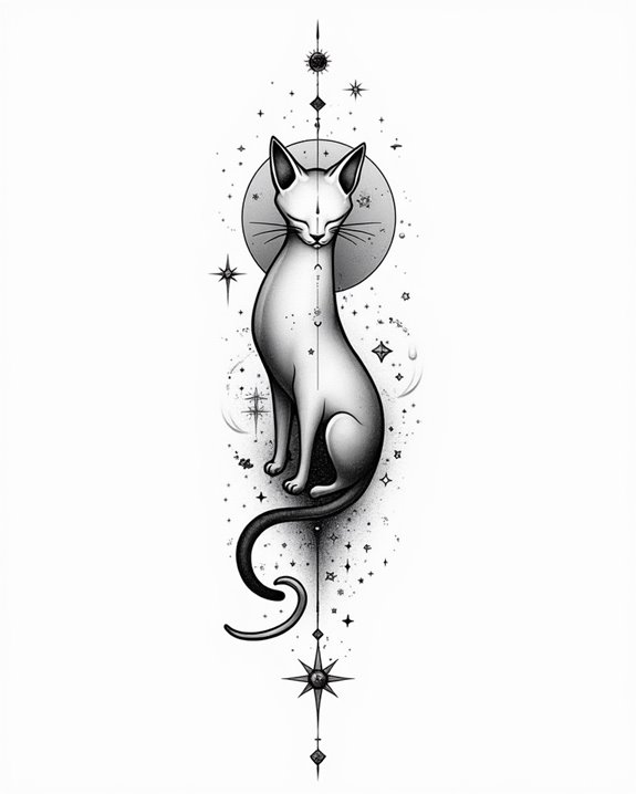 cosmic feline graceful elegance