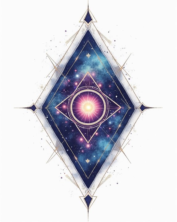 cosmic geometry tattoo design