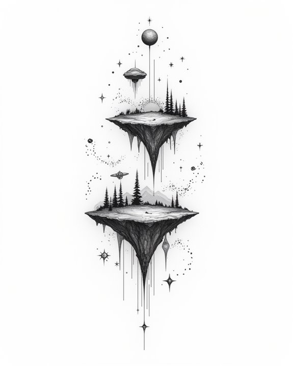 cosmic islands in suspension