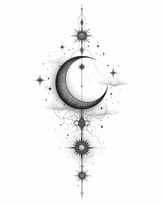 cosmic moon phase glow