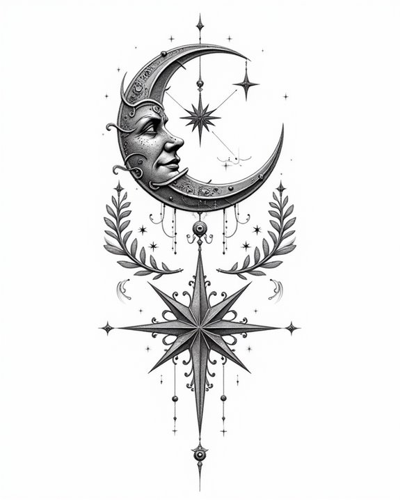 cosmic night sky symbols