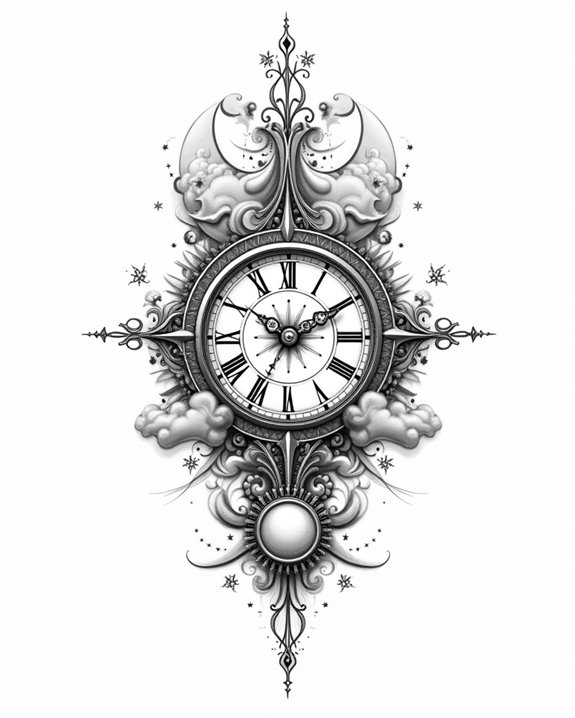 cosmic timepiece with constellations