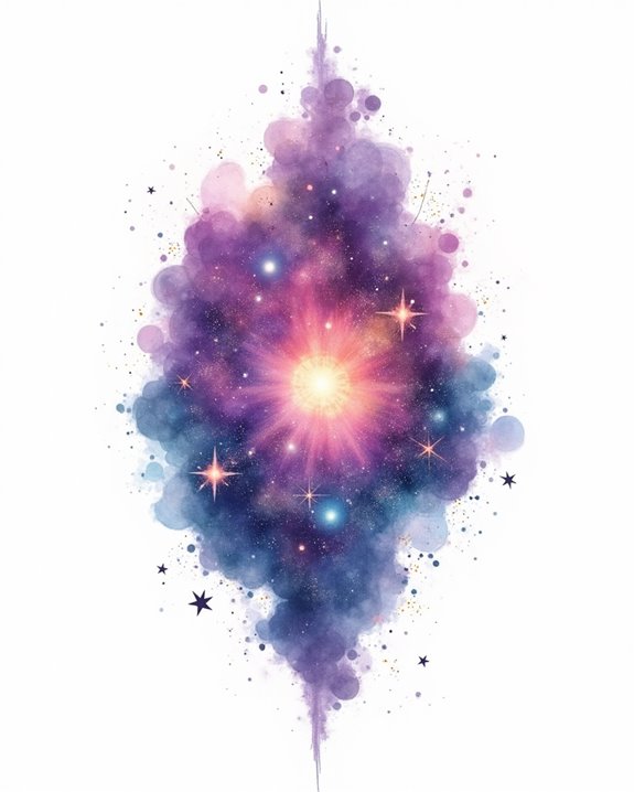 cosmic watercolor galaxy explosion