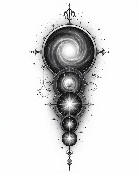 cosmic zodiac tattoo fusion