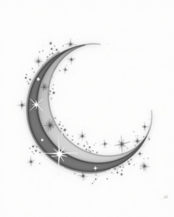 crescent moon hope shine