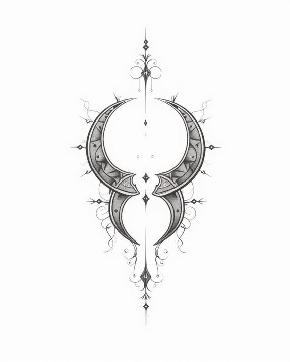crescent moons symbolize elegance