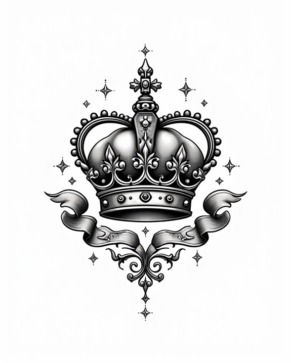 crown tattoos symbolize authority