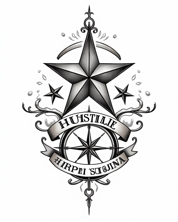 custom nautical star tattoos