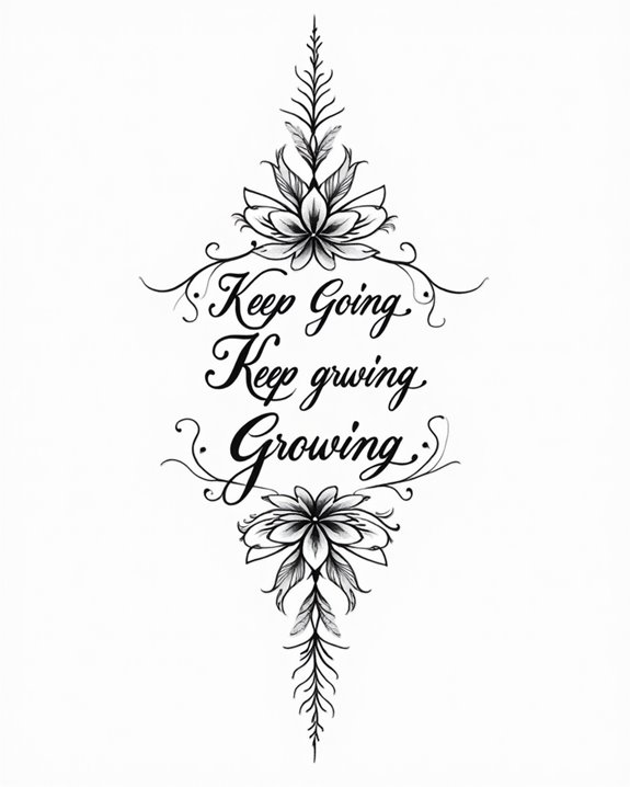 daily growth motivational tattoos