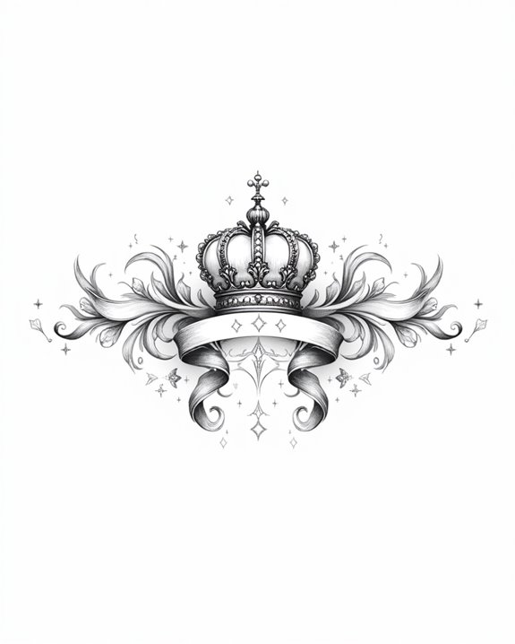 decorative crown with ribbons