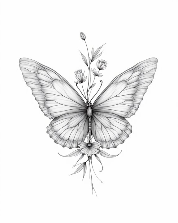 delicate airy feathered wings