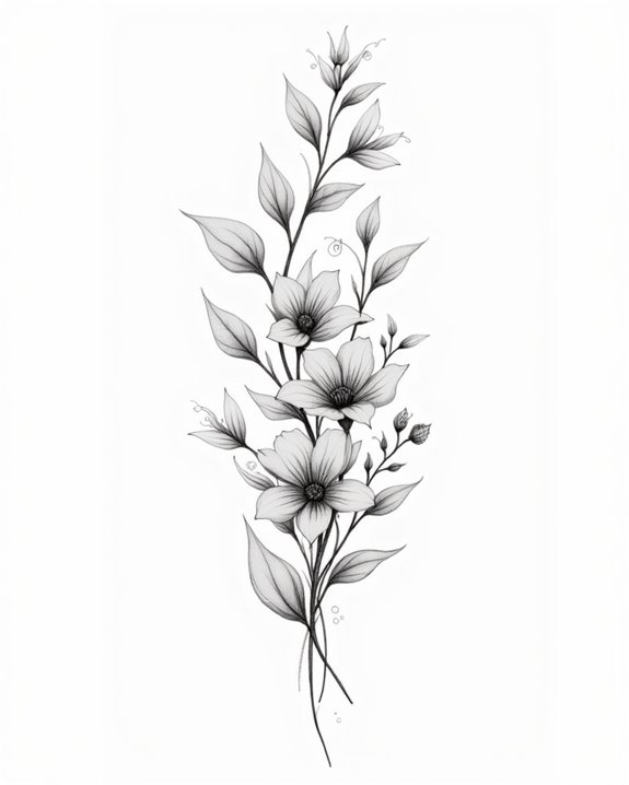 delicate breezy floral impressions