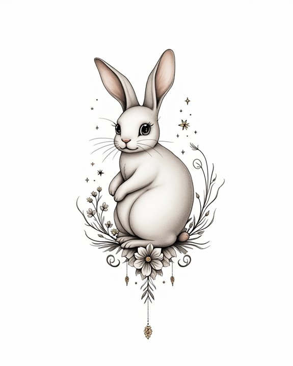 delicate bunny floral touch