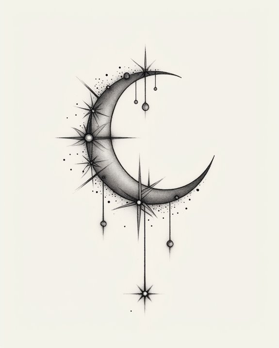 delicate celestial tattoo symbolism