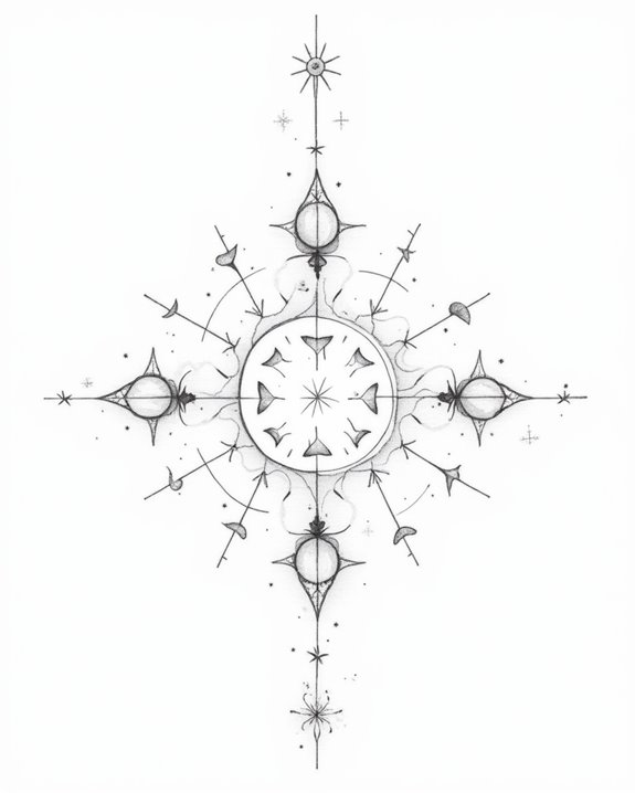 delicate cosmic night motifs