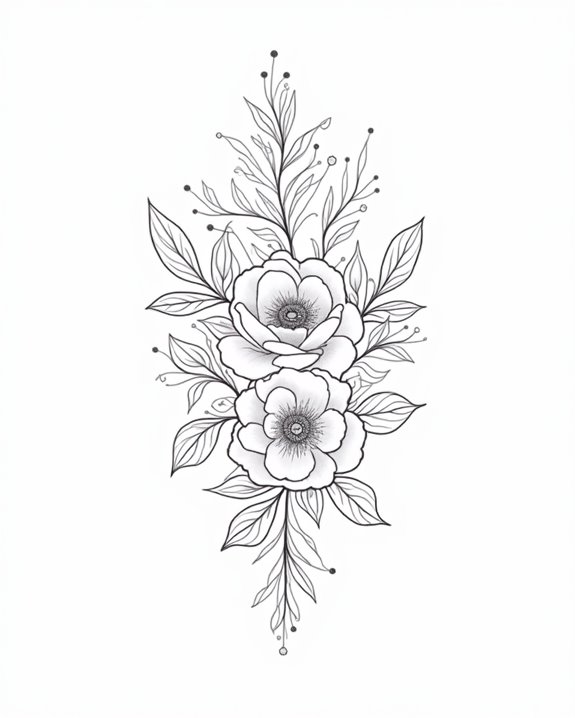 delicate detailed botanical art
