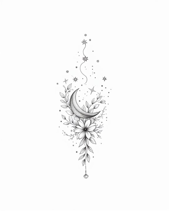 delicate ethereal line art